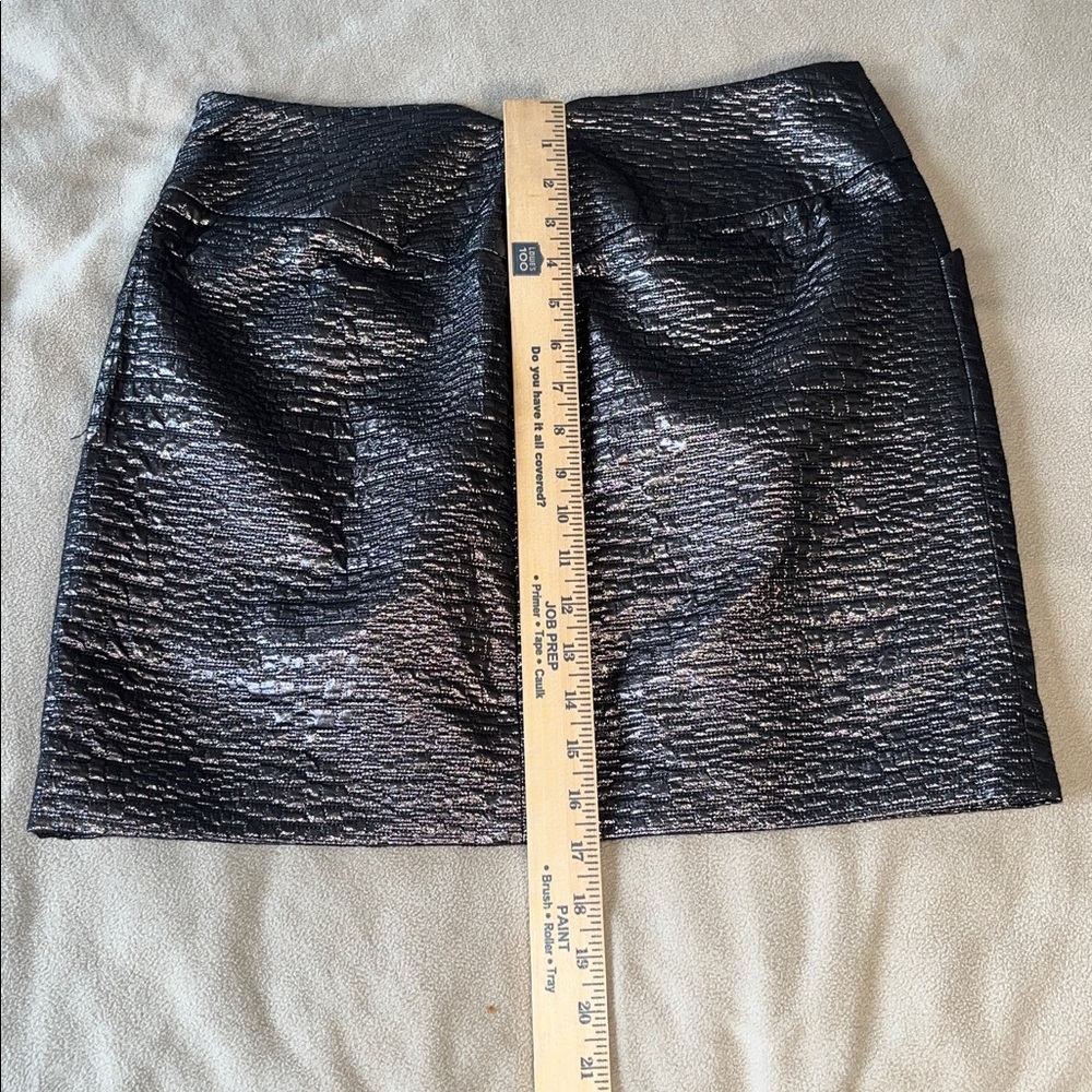 Tibi Metallic Bronze Mini Skirt 10 - Picture 6 of 6